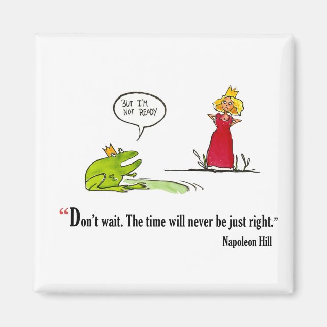 Íman Citação motivadora de Napoleon Hill - (Frente)