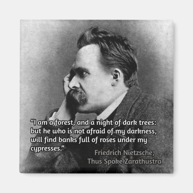 Íman Citação Nietzsche sobre a escuridão (Frente)
