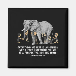 Íman Citação Perspectiva Marcus Aurelius Elephant Illus