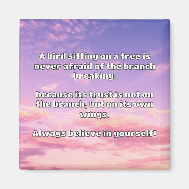 Íman Citação Positiva de Encorajamento Empath (Frente)