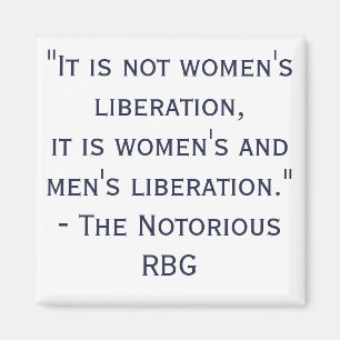 Íman Citação RBG de Libertação das Mulheres