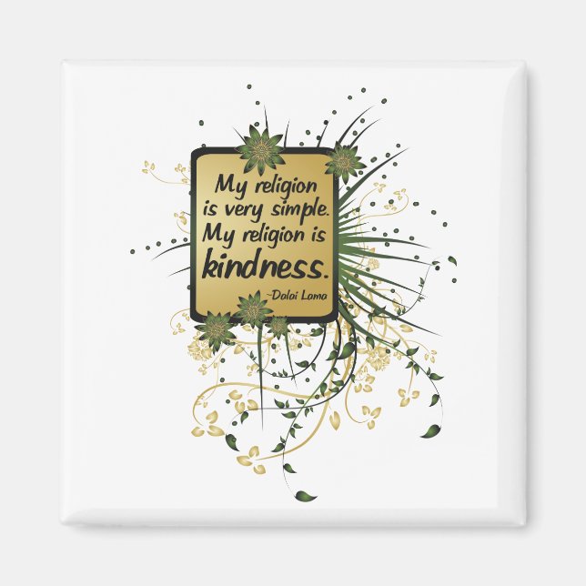 Íman Citação religiosa do Dalai Lama (Frente)