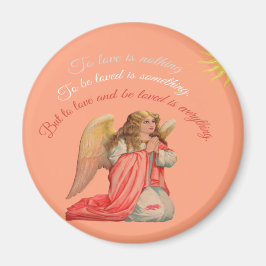 ÍMAN CITAÇÃO ROMÂNTICA INSPIRADORA | ANJO FEMININO ROSA