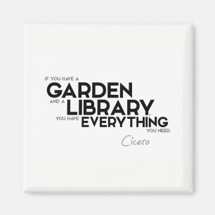 Íman CITAÇÕES: Cicero: Um jardim e uma biblioteca