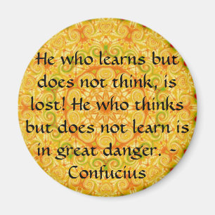 Íman Citações de Confucius - sabedoria wearable