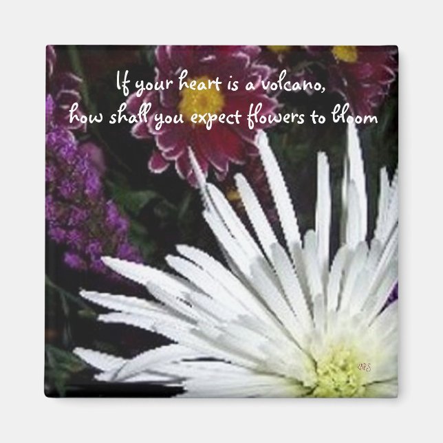 Íman Citações de Inspiração de Flores em Flor (Frente)