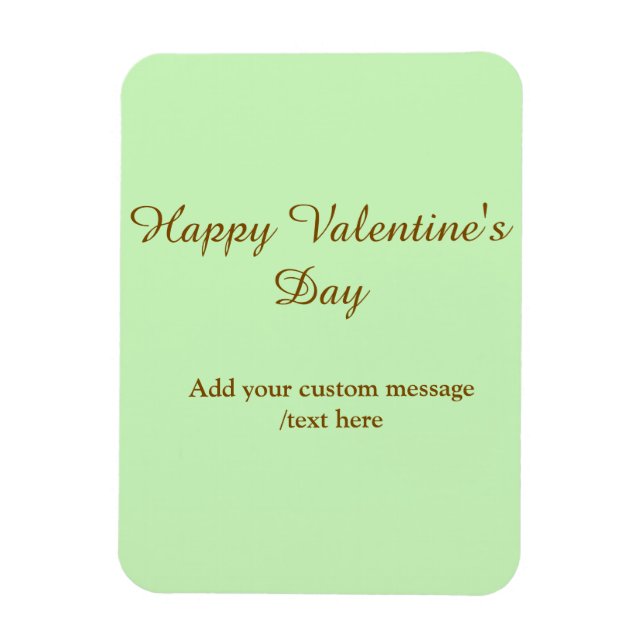 Íman Citrus green brown happy Valentine's day simple  (Vertical)