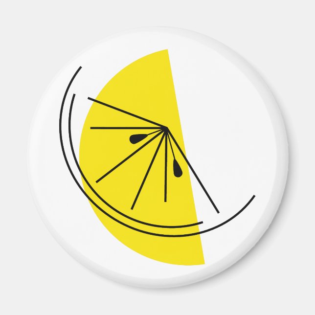 Íman Citrus Lemon Magnet redondo (Frente)