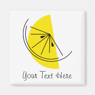 Íman Citrus Lemon Text Magnet Square