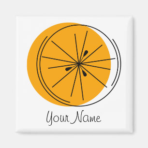 Íman Citrus Orange Name magnet square