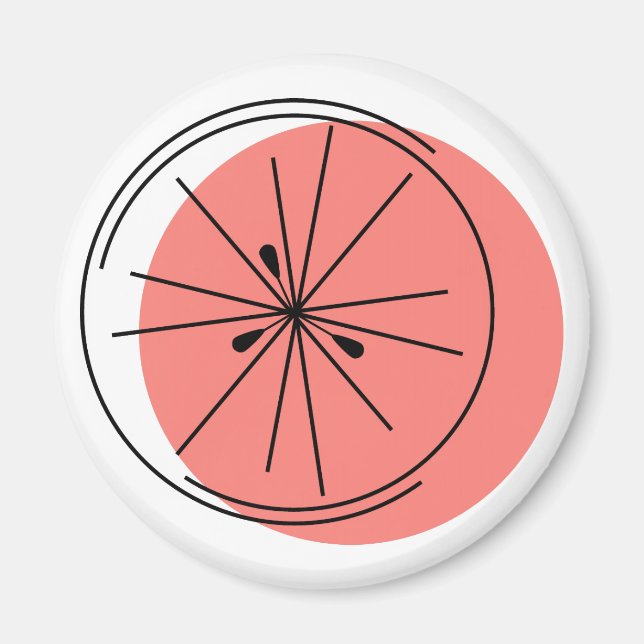 Íman Citrus Pink Magnet round (Frente)