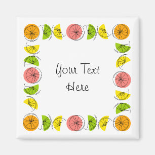 Íman Citrus Square Text magnet square
