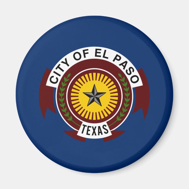 Íman City Flag de El Paso (Texas) (Frente)