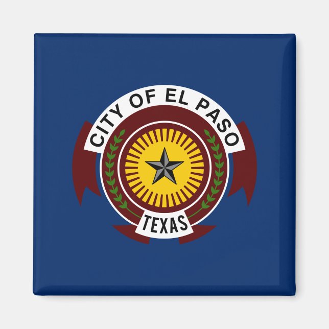 Íman City Flag de El Paso (Texas) (Frente)