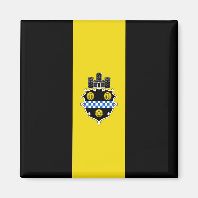 Íman City Flag de Pittsburgh (Pensilvânia) (Frente)