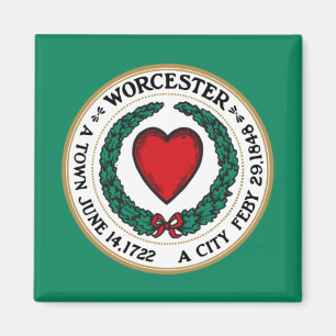 Íman City Flag de Worcester (Massachusetts)