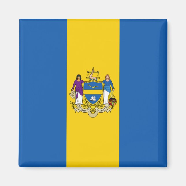 Íman City Flag of Philadelphia (Pensilvânia) (Frente)
