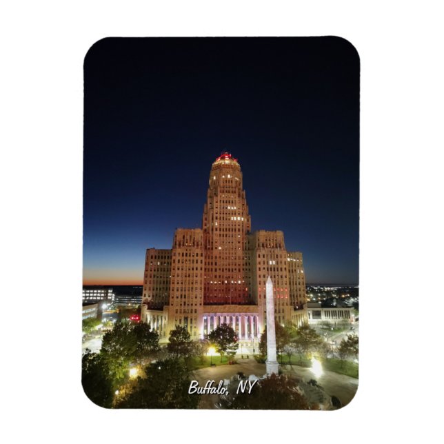 Íman City Hall at Night (Vertical)