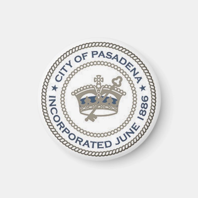 Íman City Seal de Pasadena, Califórnia (Frente)