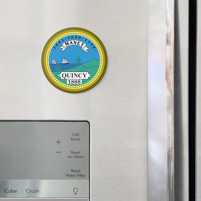 Íman City Seal de Quincy, Massachusetts (In Situ (Fridge))