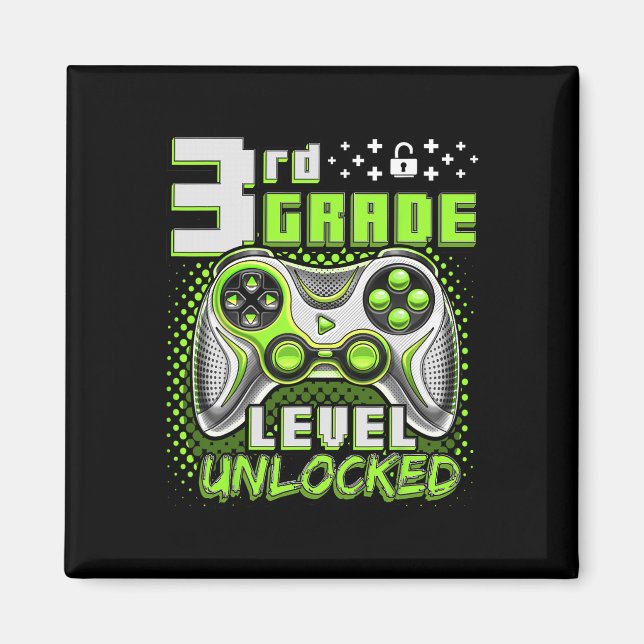 Íman Ck To School 3rd Grade Boys Gamer First Day School (Frente)