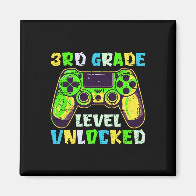 Íman Ck To School 3rd Grade Boys Gamer First Day Third  (Frente)