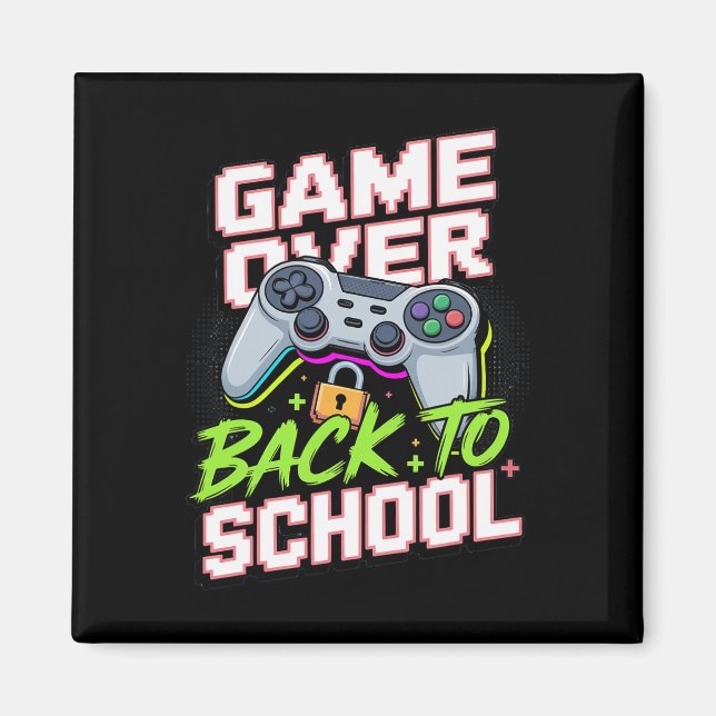 Íman Ck To School Gamer Controller Cool Funny Video Pun (Frente)