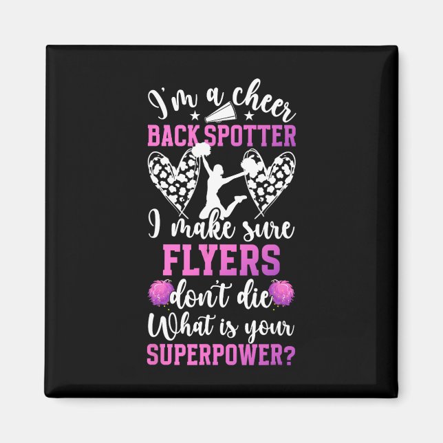 Íman Ckspot de Cheerleading Divertido Feminino Bla (Frente)
