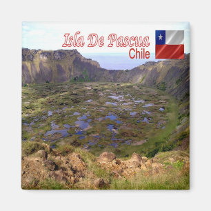 Íman CL Chile Isla De Pascua Rano Kau Caldera Vulcânic