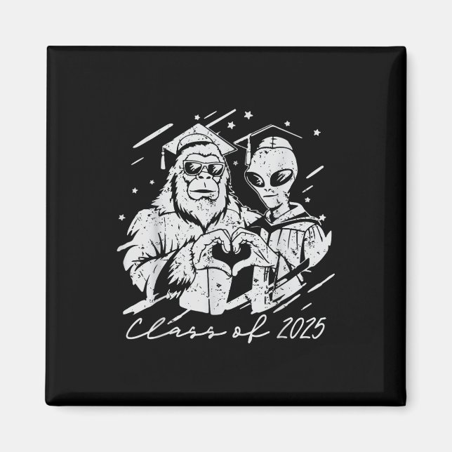 Íman Cl De Homens Formandos De 2025 Sasquatch Alienígen (Frente)