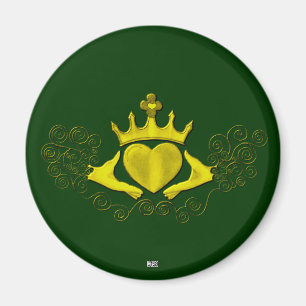 Íman Claddagh (Dourado)