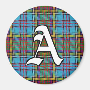 Íman Clan Anderson Tartan Acentos na Xadrez