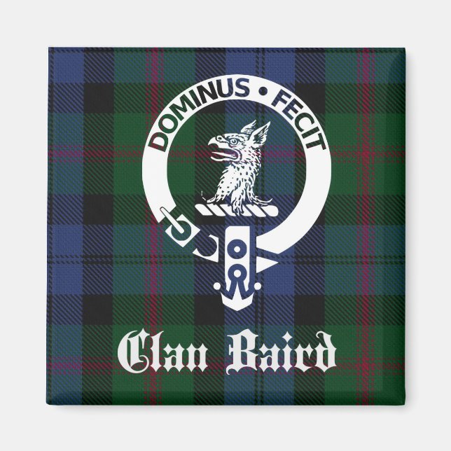 Íman Clan Baird Tartan Crest (Frente)