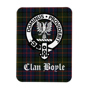 Íman Clan Boyle Crest Crachá e Tartan