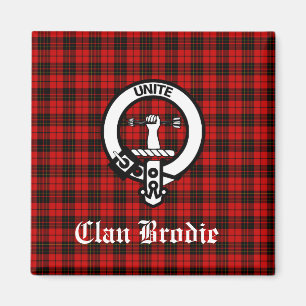 Íman Clan Brodie Crest Crachá e Tartan