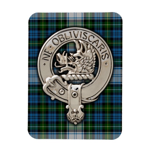 Íman Clan Campbell Crest & Dress Tartan (Vertical)