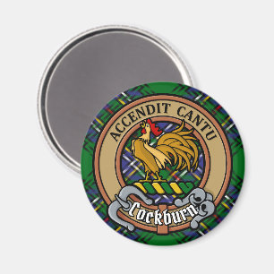 Íman Clan Cockburn Crest sobre Tartan