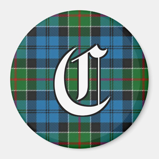 Íman Clan Colquhoun Tartan Acentos na Xadrez (Frente)