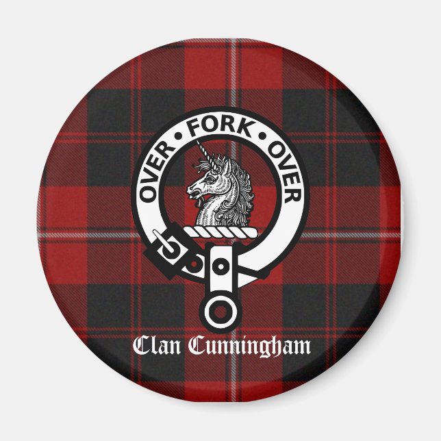 Íman Clan Cunningham Crachá & Tartan (Frente)
