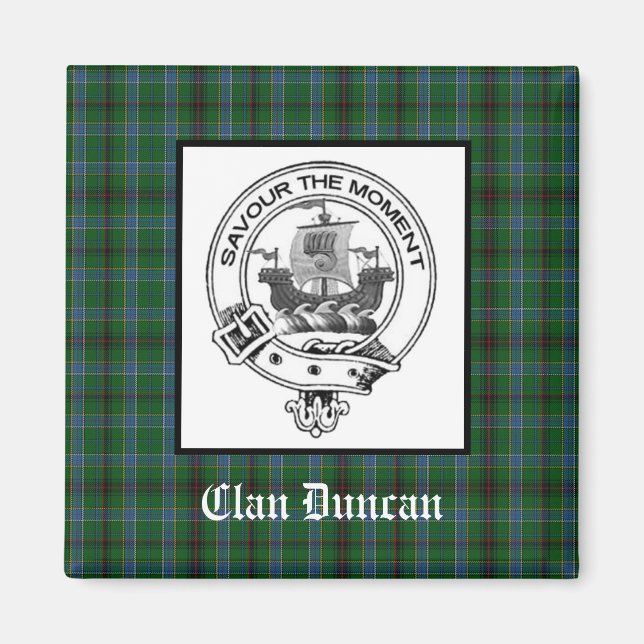 Íman Clan Duncan Crest Crachá & Tartan (Frente)
