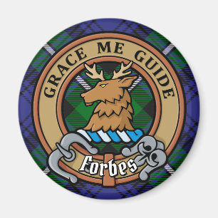 Íman Clan Forbes Crest sobre Tartan