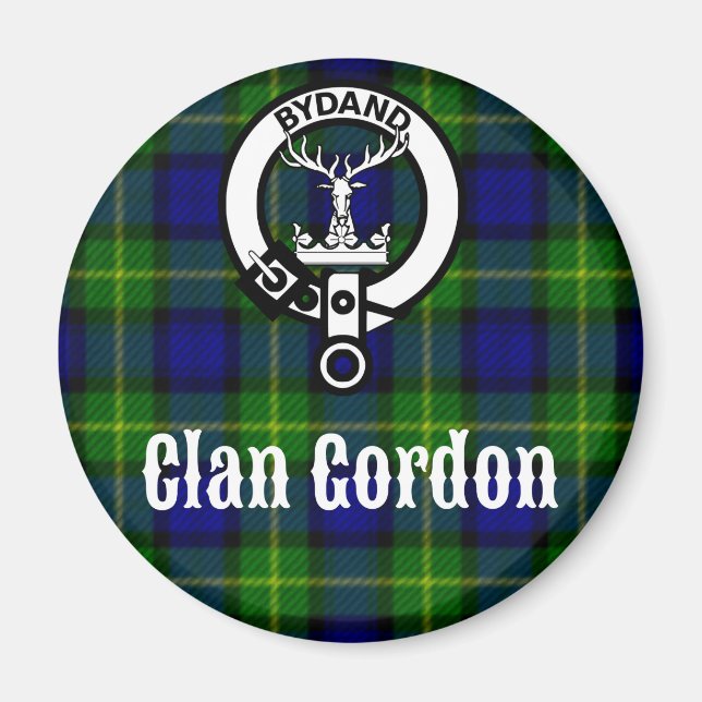 Íman Clan Gordon Tartan Crest (Frente)