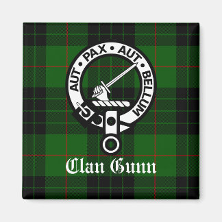 Íman Clan Gunn Crest Crachá e Tartan
