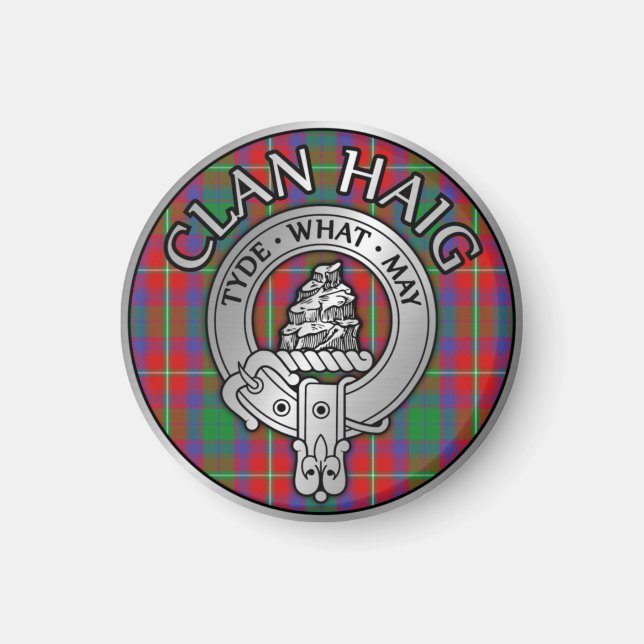 Íman Clan Haig Crest & Tartan (Frente)