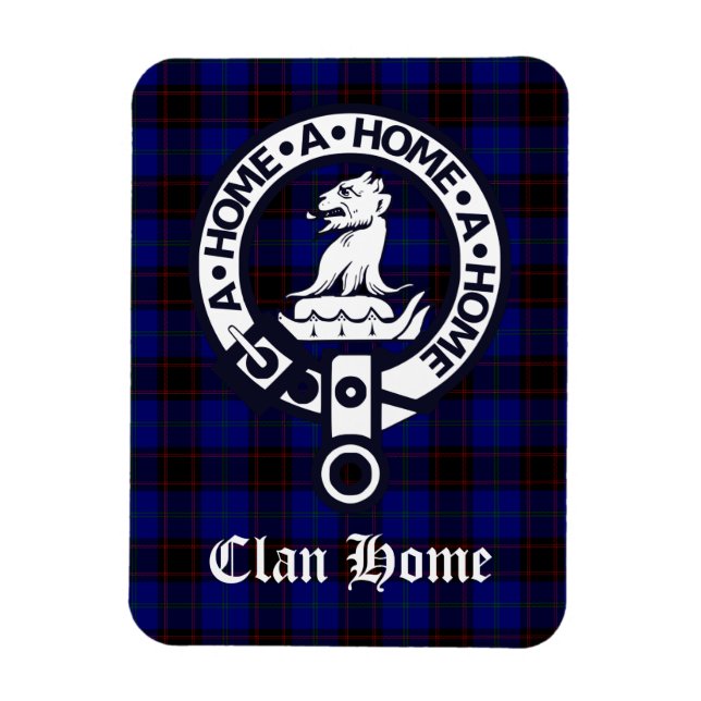 Íman Clan Home Crest Crachá e Tartan (Vertical)