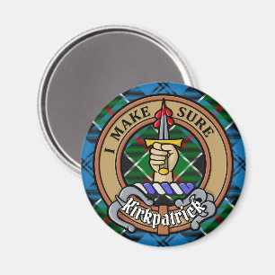Íman Clan Kirkpatrick Crest sobre Tartan