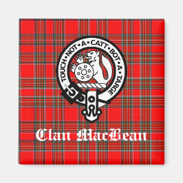 Íman Clan MacBean Crest Crachá e Tartan