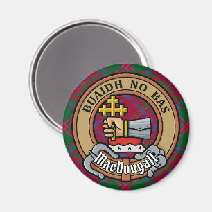 Íman Clan MacDougall Crest sobre Tartan