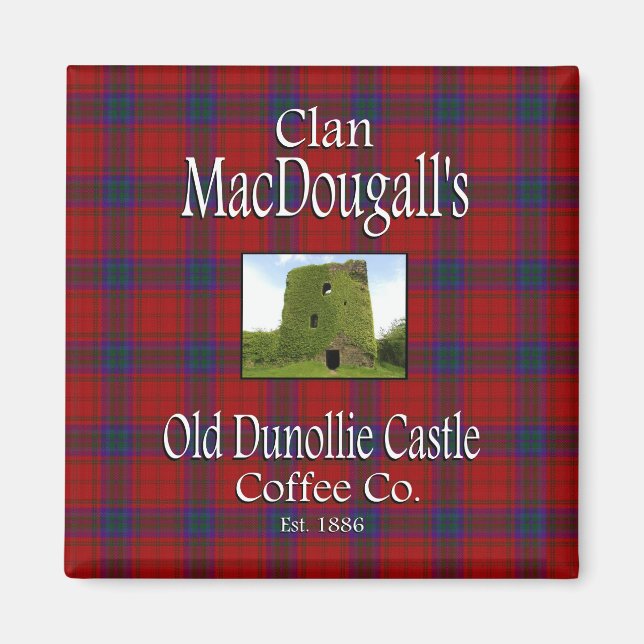 Íman Clan MacDougall's Old Dunollie Castle Coffee Co. (Frente)