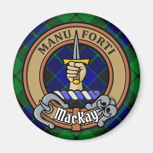 Íman Clan MacKay Crest sobre Tartan